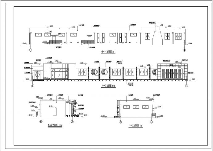 某389㎡二层现代风格别墅建筑施工图纸（标注明细）（含设计说明）_图1