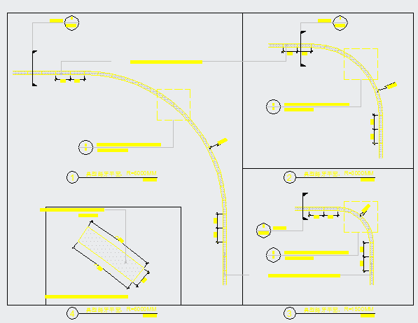 某路牙做法CAD设计完整详细平面分割_图1