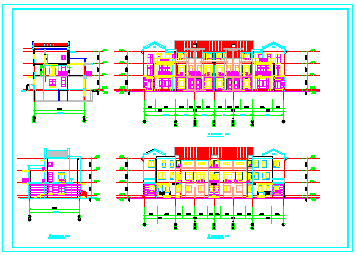 某地区联排别墅建筑cad施工图