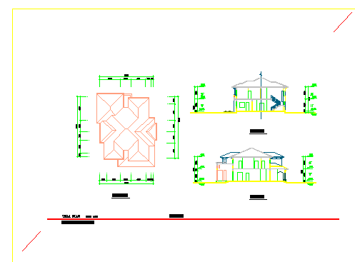 某地两套私人别墅设计方案图纸带效果图_图1