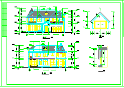 某别墅建筑结构cad设计施工图纸带效果图_图1