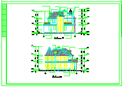 某别墅建筑结构cad设计施工图纸带效果图-图二