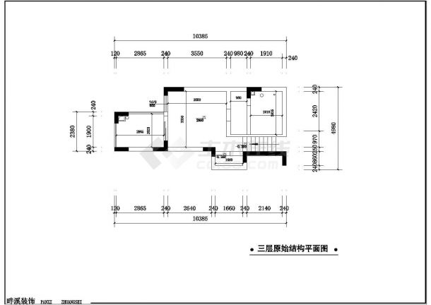 浙江省兰溪省某两居室家居设计装修cad施工方案图-图二