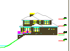 某地区坡地独栋别墅方案设计cad图纸_图1