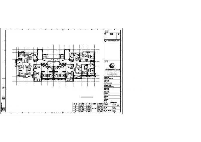 衢州市下关花园小区住宅楼470平米标准层平面设计CAD图纸（2梯4户）_图1
