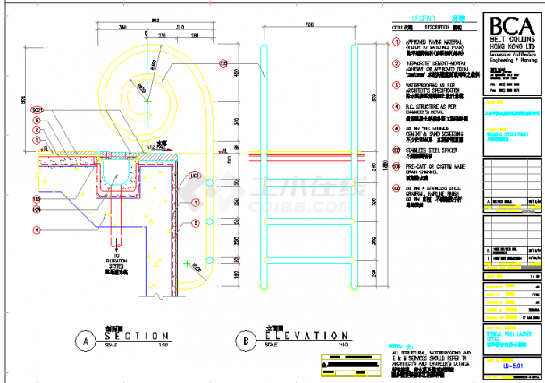 某标准游泳池梯子CAD完整设计详图-图一