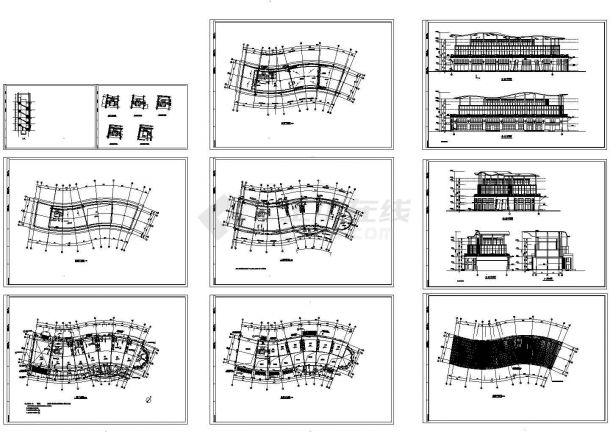 某海景别墅区多层框架结构豪华会所室内装修设计cad全套施工图（标注详细）-图二
