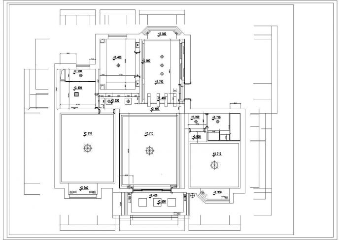 泰州一套二室二厅装修建筑设计全套施工cad图_图1