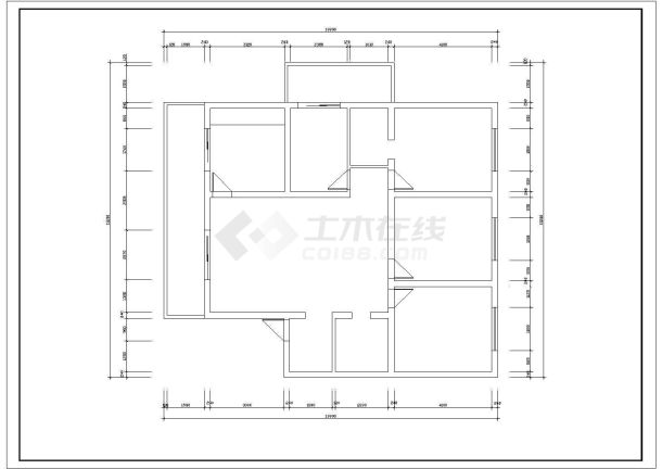 驻马店一套经典家装建筑设计全套施工cad图-图一