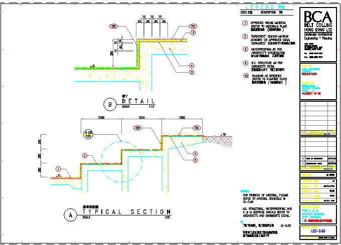 某台阶剖面CAD完整设计详图_图1