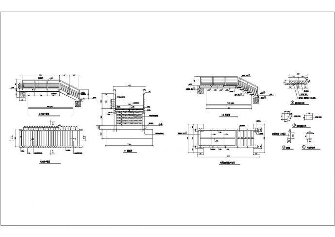 某木平桥CAD平立剖节点设计图纸_图1