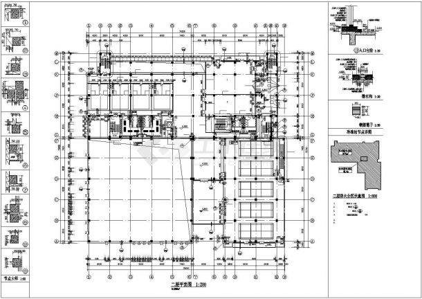 三层文化体育馆建筑设计方案图-图二