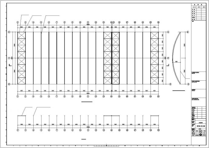 某农贸市场钢结构设计cad施工图_图1