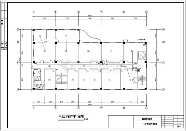 某集团设备楼消防电气平面设计图-图二