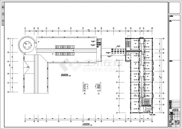 吉林邮政大楼空调建筑设计全套施工cad图-图二