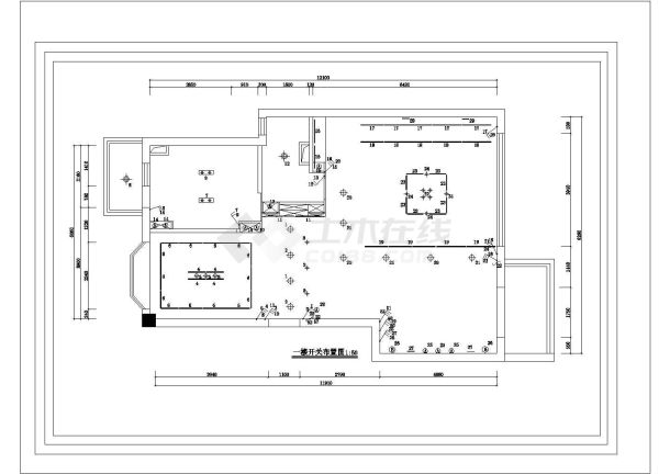 某三层框架结构现代风格别墅室内装修设计cad全套施工图（附设计说明）-图二