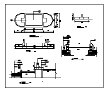 某公园花坛小品景观施工cad图，共七张-图一