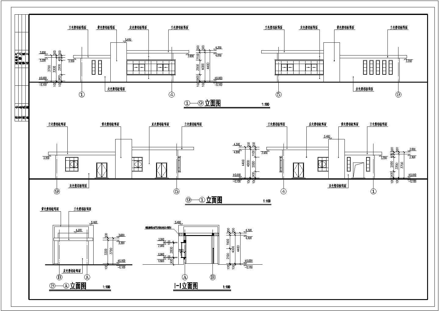 某公司大门CAD建筑施工设计图