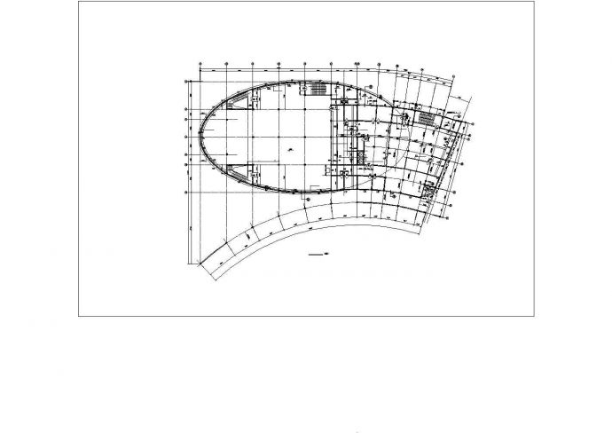 食堂平面和屋顶网架建筑设计CAD施工图_图1