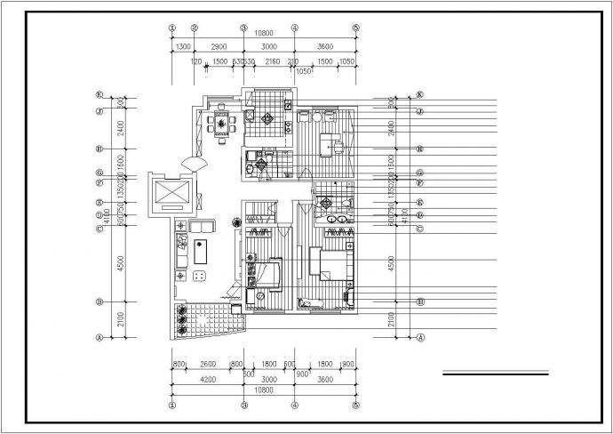 某高层住宅楼室内装修家装cad施工设计图（带详细参数）_图1