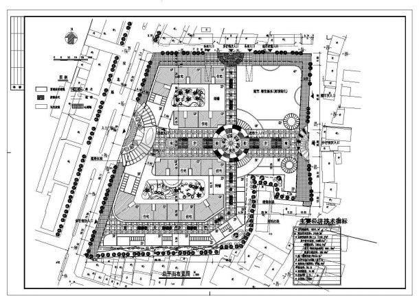 总用地18961平米总套数72套商住小区规划总CAD图-图一