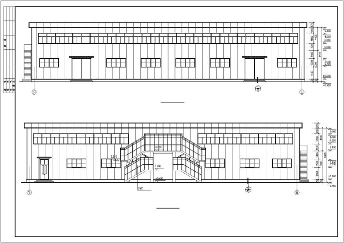 某多层食堂钢结构建筑平面图_图1