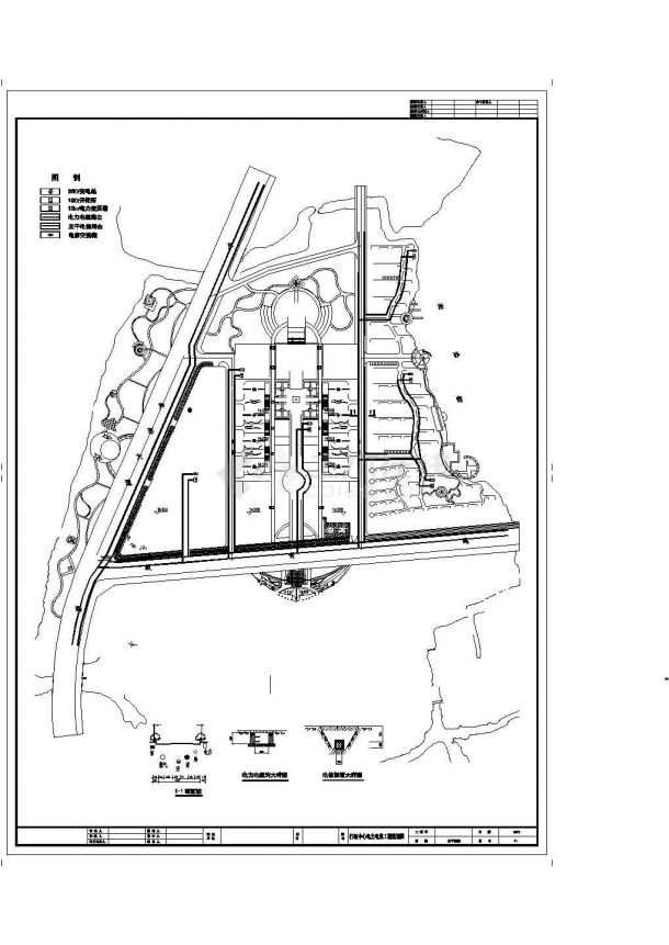 【南通】某行政中心市政设施规划图(含给排水规划图，燃气管网规划图)-图二