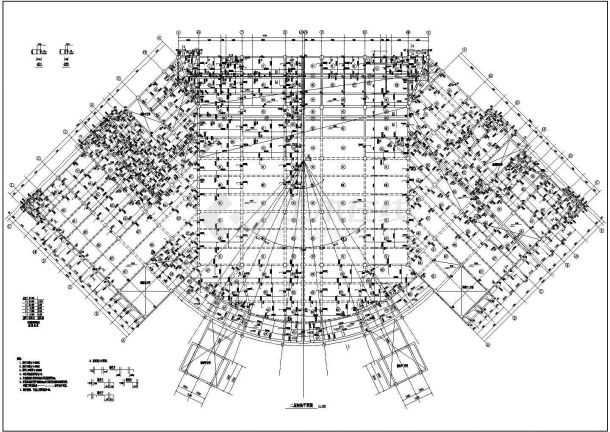 框架结构学校食堂结构图纸（含设计说明）-图二