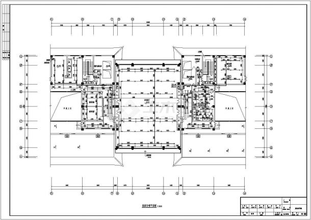[广西]某三层框架结构体育馆建筑施工CAD图纸-图二