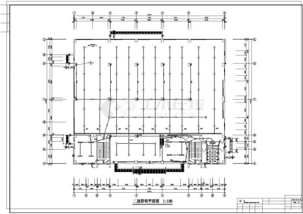 某三层食堂电气系统CAD设计图-图二