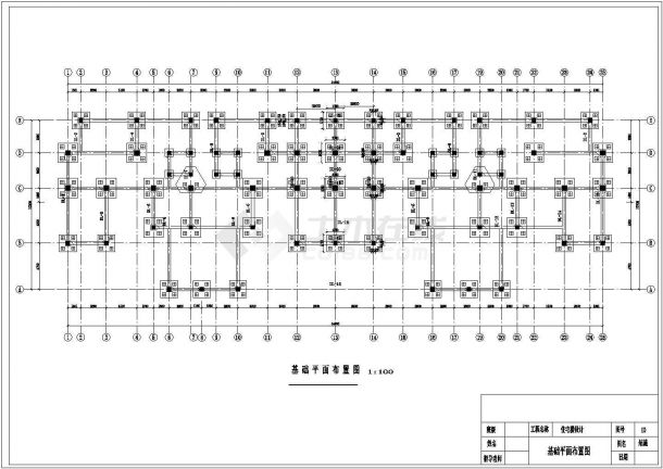 南昌市某现代化小区9200平米10+1层框架住宅楼结构设计CAD图纸-图一