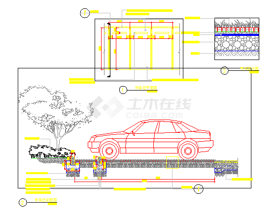 某停车位CAD设计完整构造详图-图一