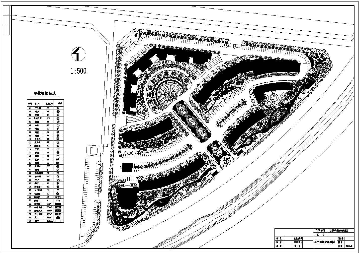 北京百花峰住宅区景观规划方案设计施工CAD图纸