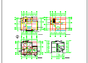 某地5套别墅建筑结构cad施工设计图