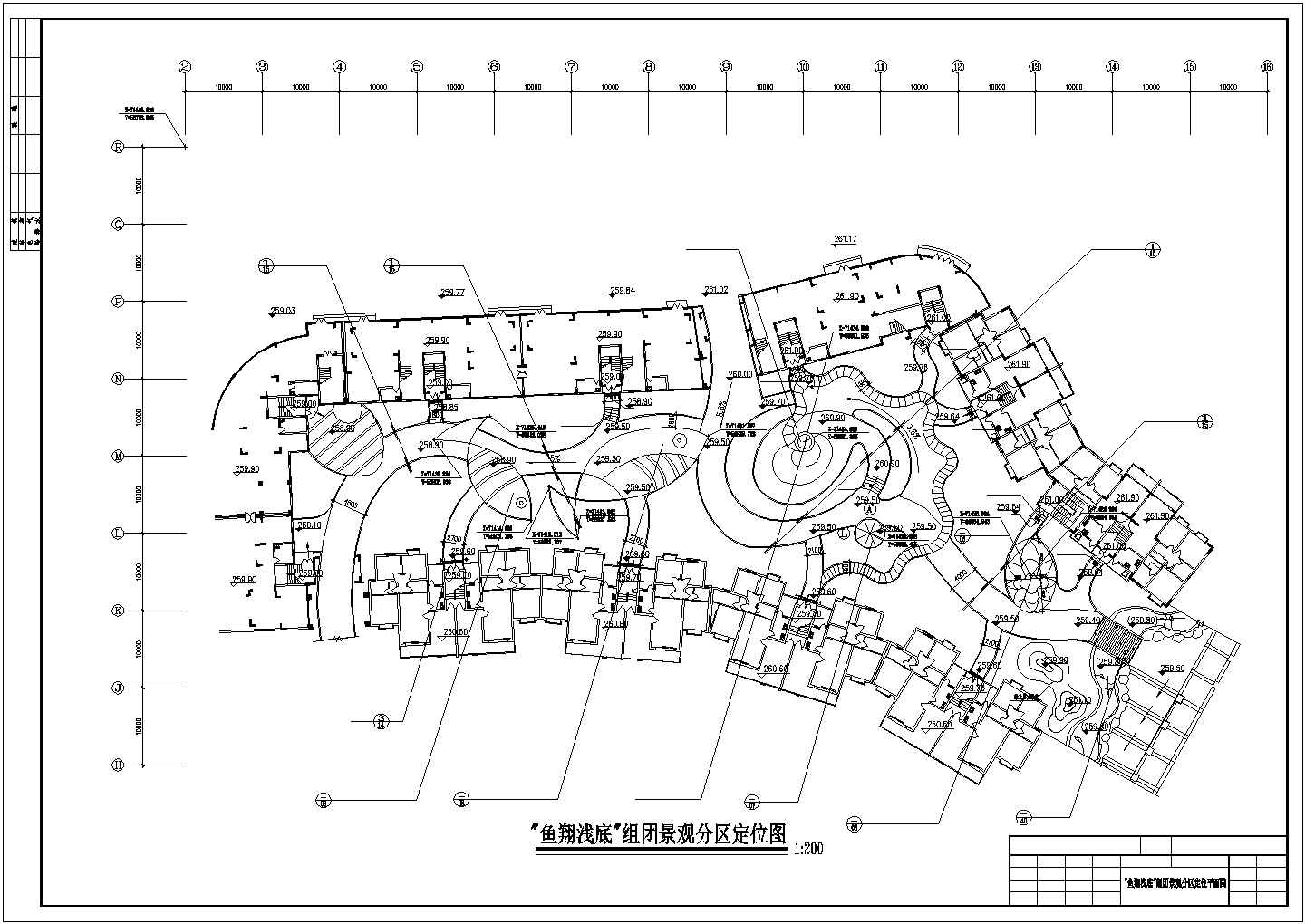 某芳草地自由港湾楼盘景观规划方案设计施工CAD图纸