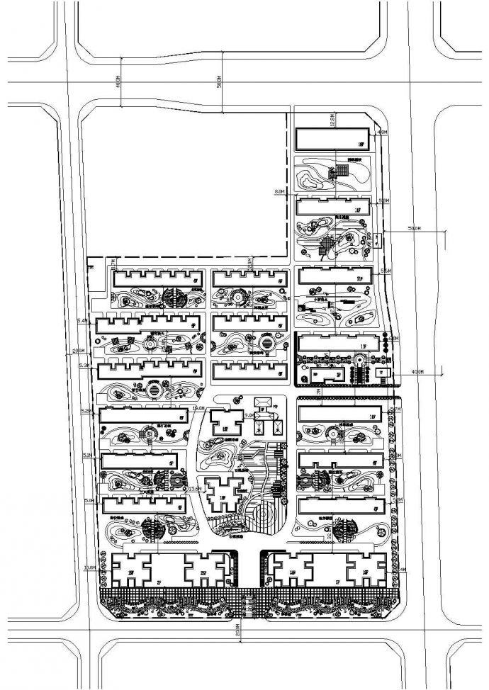 某高级花园公寓景观规划方案设计施工CAD图纸_图1