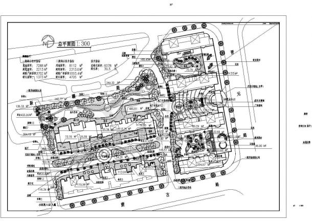 某花旗公寓景观规划方案设计施工CAD图纸-图一