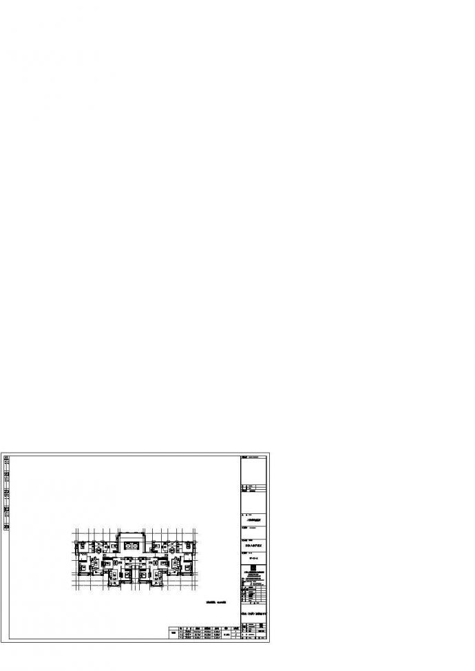 邯郸市珠江花园小区住宅楼401平米标准层平面设计CAD图纸（1梯4户）_图1