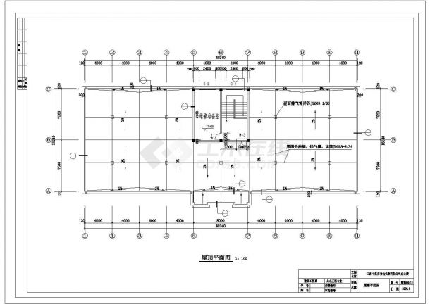 苏州市某国有单位3200平米5层框架行政办公楼建筑设计CAD图纸-图二