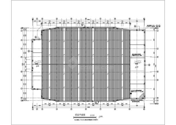 某三层3856平米篮球体育馆建筑施工图-图二