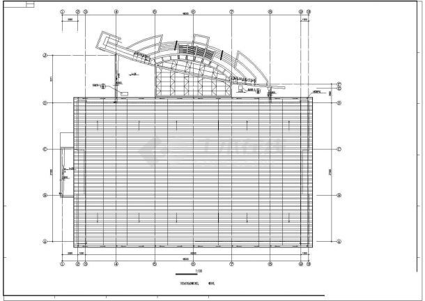 长48米 宽36.3米 -1+2层3206平米体育馆建筑施工图-图一