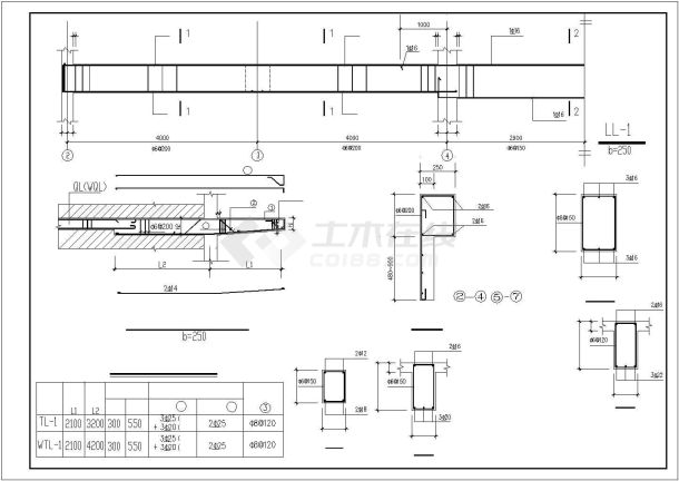 水库办公楼建筑结构钢结构CAD施工图-图一