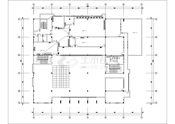 某地高级食堂平面电气CAD图纸-图二