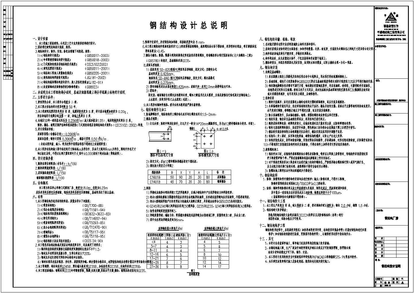 某18米X50米钢结构工程CAD设计图