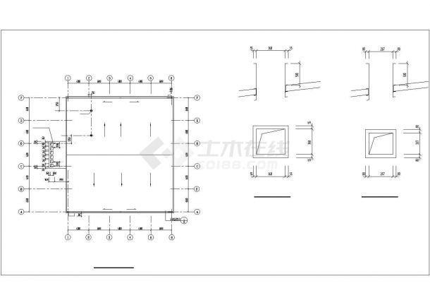 某办公楼建筑扩出CAD示意图-图二