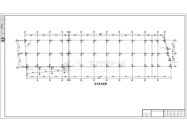5047平方米四层框架办公楼建筑设计cad图，含设计说明-图一