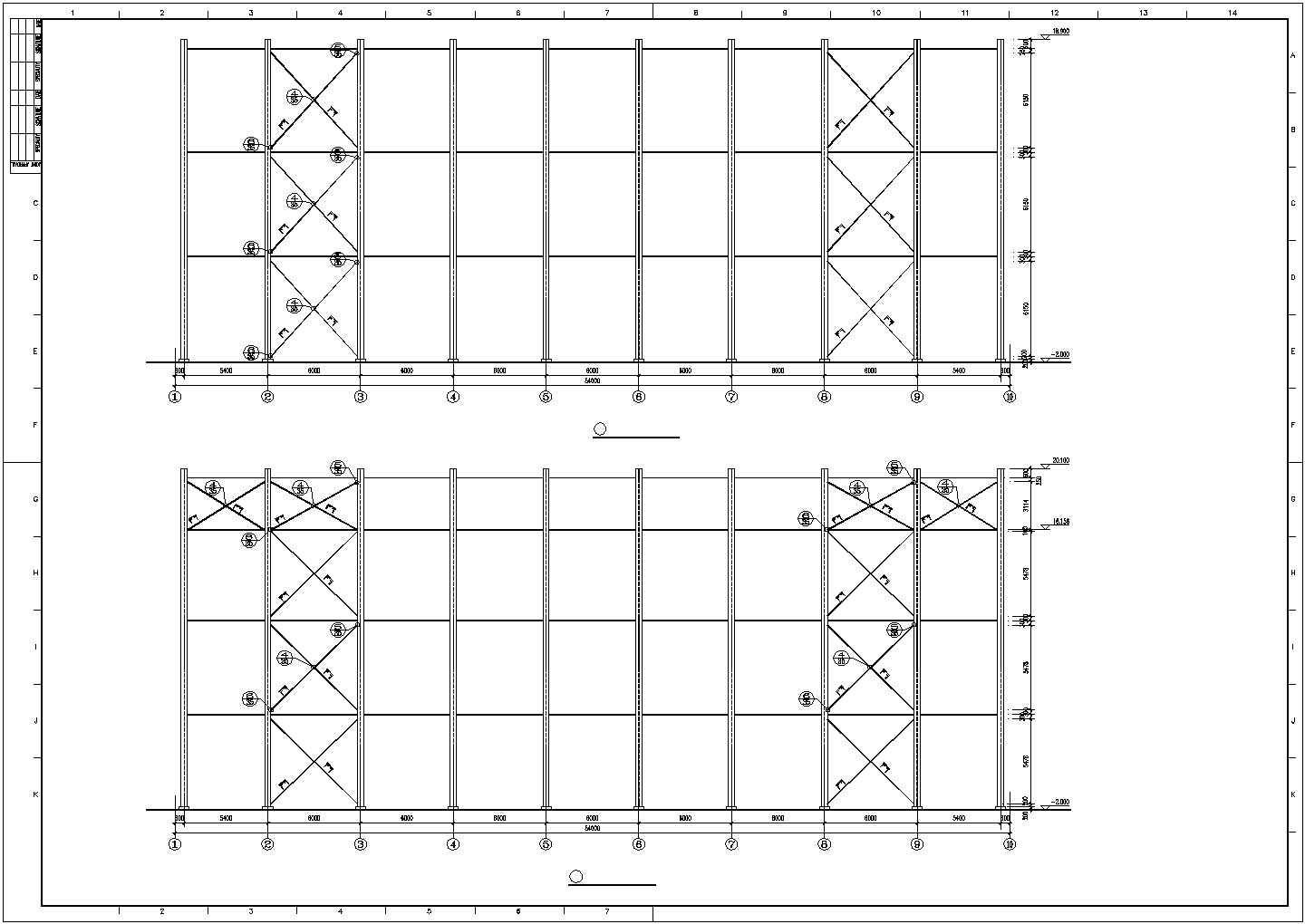 某经济区钢结构冶炼厂房建筑设计施工CAD图纸