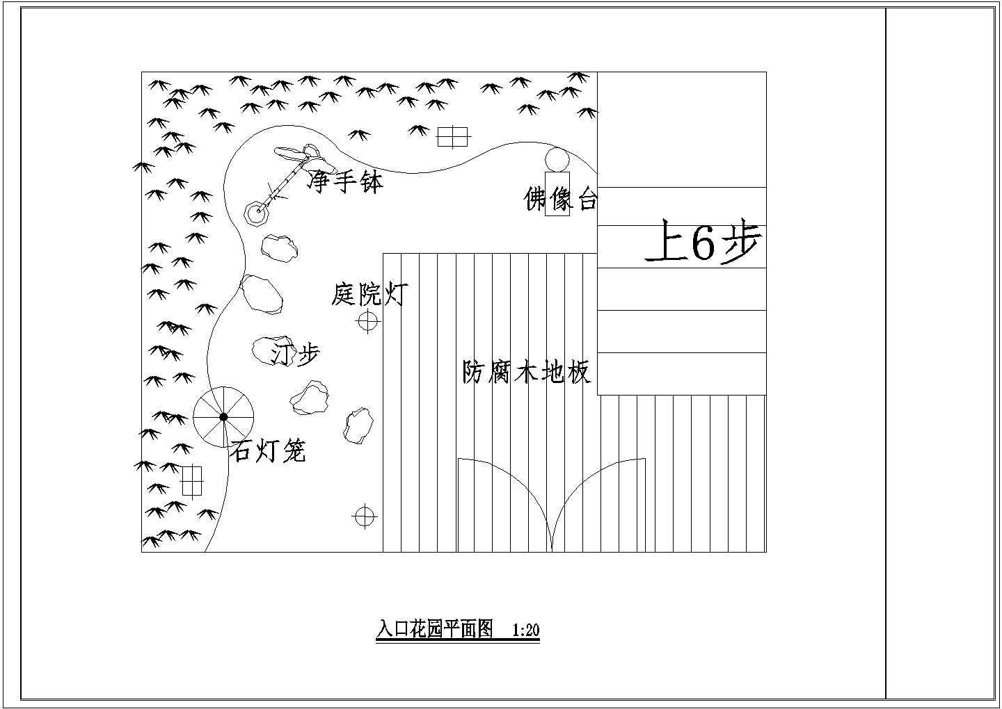 公园广场绿化CAD图纸-某私家庭园设计