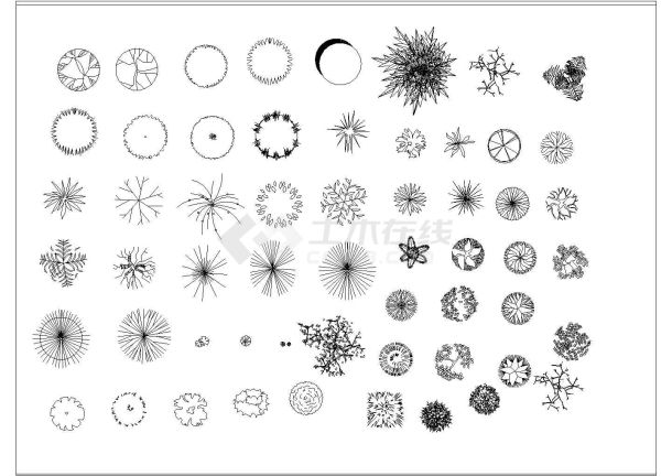 公园广场绿化CAD图纸-平面景观图纸-图一