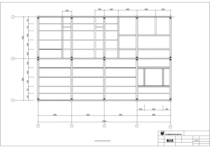 某产业园三层楼钢架设计施工CAD图纸_图1